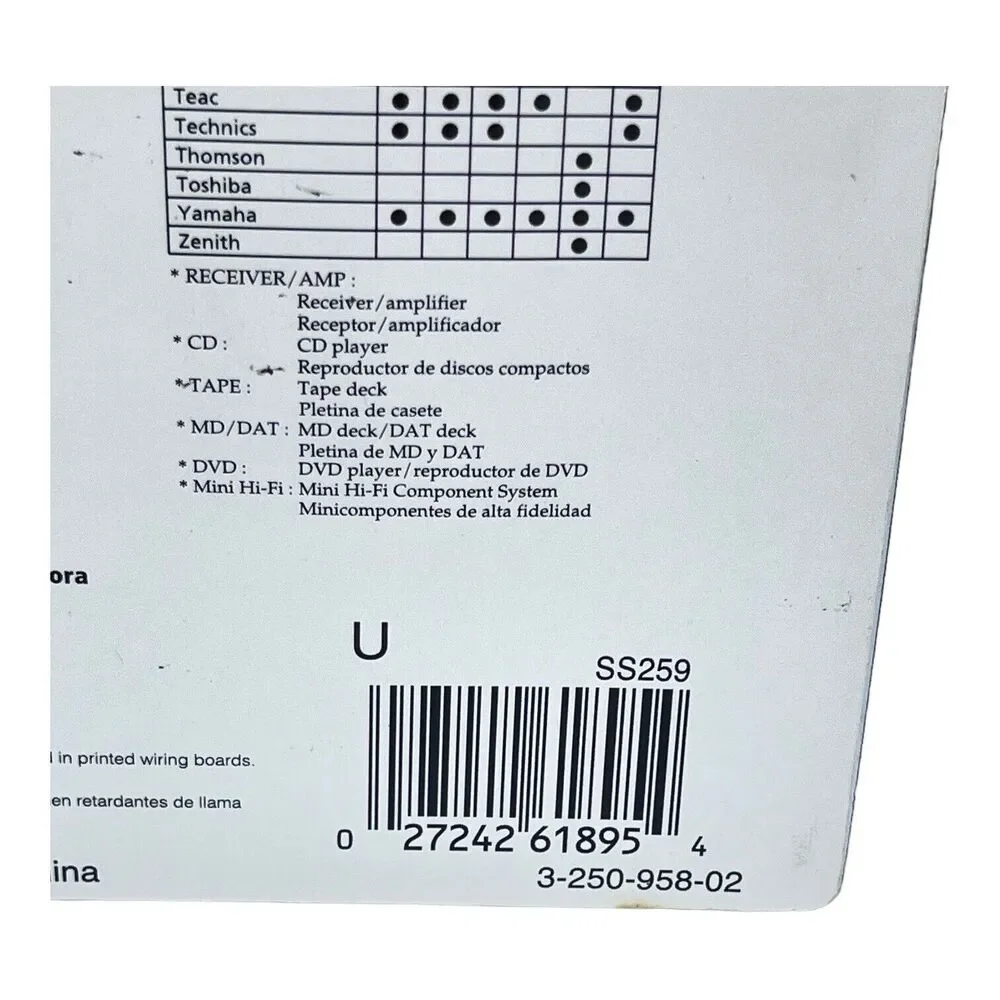 SONY Multi Brand Remote Commander RM-V302 for DVD/TV/VCR/SAT/CABLE/RECEIVER